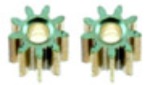 Plafit PL8511B Press-Fit Brass Pinion Gears - 9 Tooth - 2 Pinions / package