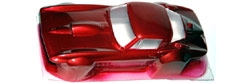 Professor Motor PMTR3512MR Reproduction Dubro 60's Corvette Grand Sport 1/24 Painted Body - Metallic Red