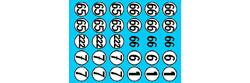 Professor Motor PMTR6000 1/32 Waterslide Decals Chaparral Racing Numbers