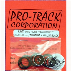 Pro-Track PT411J3DBLK "Magnum 3D" 3/4" O-Ring Drag Fronts 1/16" Axle BLACK