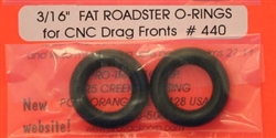 Pro-Track PT440 Fat "Roadster" O-Rings for CNC Machined Drag Front Wheels