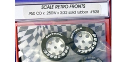 Pro-Track PT528 0.950" RETRO Scale Foam FRONT 1/24 Tires 3/32" Axle