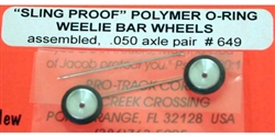 Pro-Track PT649 "SLING PROOF" Wheelie Bar Wheels 3/8" POLYMER