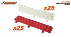 SCALEAUTO SC-10122BP Scaleauto  Guardrail type-3 Bulk Pack (red- white)
