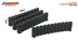 Scaleauto SC-10224A Tire barriers 4x20cm. Black. Bag of 4 units.