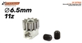 SCALEAUTO SC-1071E65 Removable 11T pinion. M50 ø6.5mm in Ergal for 2mm shaft with M2mm screw fixing.