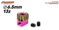 Scaleauto SC-1073E65 Removable 13th. Ergal Pinion M50 ø6,5mm with M2.5 screw.