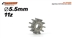 SCALEAUTO SC-1094E55 Ergal Pinion  11 Tooth For 2mm Axel. �5,5mm