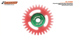 Scaleauto SC-1170BR Polyamide Anglewinder Spur 30 th M50 for 2.38mm axle diam 15.8mm with M2.5 set screw. Reverse