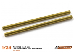 SCALEAUTO SC-1240B Rectified steel gold coated axles 3/32 x 53mm