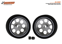 SCALEAUTO SC-2102P ProComp 3mm axle wheel: Ext Diam: 23mm. Width: 11mm. Screw M3