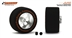 SCALEAUTO SC-2403P ProComp3 Sponge Tires 23.25 x 13mm + Aluminum Wheels 15mm OD - for 3mm axles