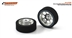 SCALEAUTO SC-2718P HardComp Sponge Tires 22.5 x 8mm + Aluminum Wheels 17mm OD - for 3mm axles