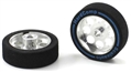 SCALEAUTO SC-2721P HardComp 1/24 Wheels and Foam Rubber Tires 25.5x8mm 3mm Axle