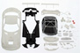 SCALEAUTO SC-3602 1/32 Mercedes Benz SLS AMG Unpainted Body Kit