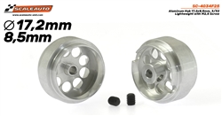 SCALEAUTO SC-4034F25 Aluminum Hub 17,2x8,5mm, 3/32 Lightweight with M2,5 Screw