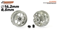 SCALEAUTO SC-4049D25 1/32 Aluminum rim 16.2x8.5mm. Monza-2 for 2.38mm axle, M2.5 bolt