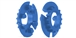 Slot.it SICH107 16 Tooth Pulley for 4WD System - Cyan - 2 / card