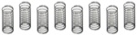 Slot.it SICH55A HRS Chassis SOFT Spring Set for SICH47 Spring Suspension Kit - 8 pcs. / package