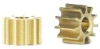 Slot.it SIPI10 brass press-on 10 tooth INLINE ONLY pinions - 2 pcs. / card - press fit to standard 2mm motor shaft