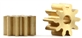 Slot.it SIPI6010o15 press-on 10 tooth Brass Inline pinions for 1.5mm Motor Shaft