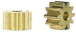 Slot.it SIPS10 brass 10 tooth SIDEWINDER  or ANGLEWINDER pinions - 2 pcs. - press fit to standard 2mm motor shaft