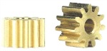 Slot.it SIPS11 brass 11 tooth SIDEWINDER  or ANGLEWINDER pinions - 2 pcs. - press fit to standard 2mm motor shaft