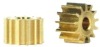 Slot.it SIPS13 brass 13 tooth SIDEWINDER  or ANGLEWINDER pinions - 2 pcs. - press fit to standard 2mm motor shaft