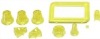 Slot.it SISCP03C Complete Actuator knob and cover plate Set - Yellow