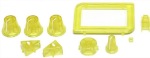 Slot.it SISCP03C Complete Actuator knob and cover plate Set - Yellow