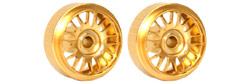 Sloting Plus SLPL49016 GOLD BBS Pattern wheels for 3/32" axle 15.9 x 9mm