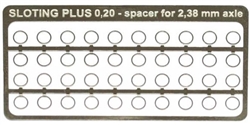 Sloting Plus SP062002 0.2mm Stainless Steel axle spacers for 3/32" axle x 40