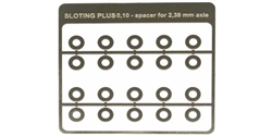Sloting Plus SP062101 0.1mm Stainless Steel axle spacers for 3/32" axle x 20