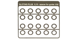 Sloting Plus SP069001 0.1mm Stainless Steel GUIDE spacers for 1/32 guides x 20