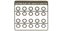 Sloting Plus SP069002 0.2mm Stainless Steel GUIDE spacers for 1/32 guides x 20