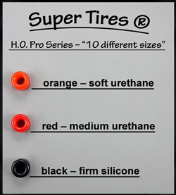 Super Tires 328R-F Silicones Pro Tires for H.O. Cars