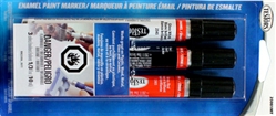 Testors TS25001 Enamel Paint Marker 3 Pack Gloss Black, Gloss White, Gloss Red
