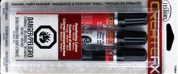Testors TS73804 CreateFX Enamel Paint Marker 3 Pack - Red, White and Black