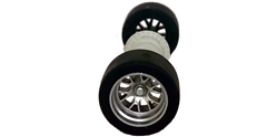 Scalextric Rear wheels, tires, bushings, gear & axle assembly for Scalextric Daytona Prototype