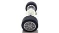 Scalextric Rear wheels, tires, bushings, gear & axle assembly for Scalextric Porsche 911 RSR - C3732, C3851, C3944, C4020