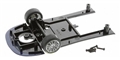 Scalextric W9075 Chassis assembly FRONT SECTION with mounting screws and front axle assembly for C2630 & C2630A Maserati MC12