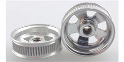Wheels Etc WHE514 Flanged 1/24 / 1/32 5 Spoke Front / Rear Wheels for #5-40 Threaded Axle